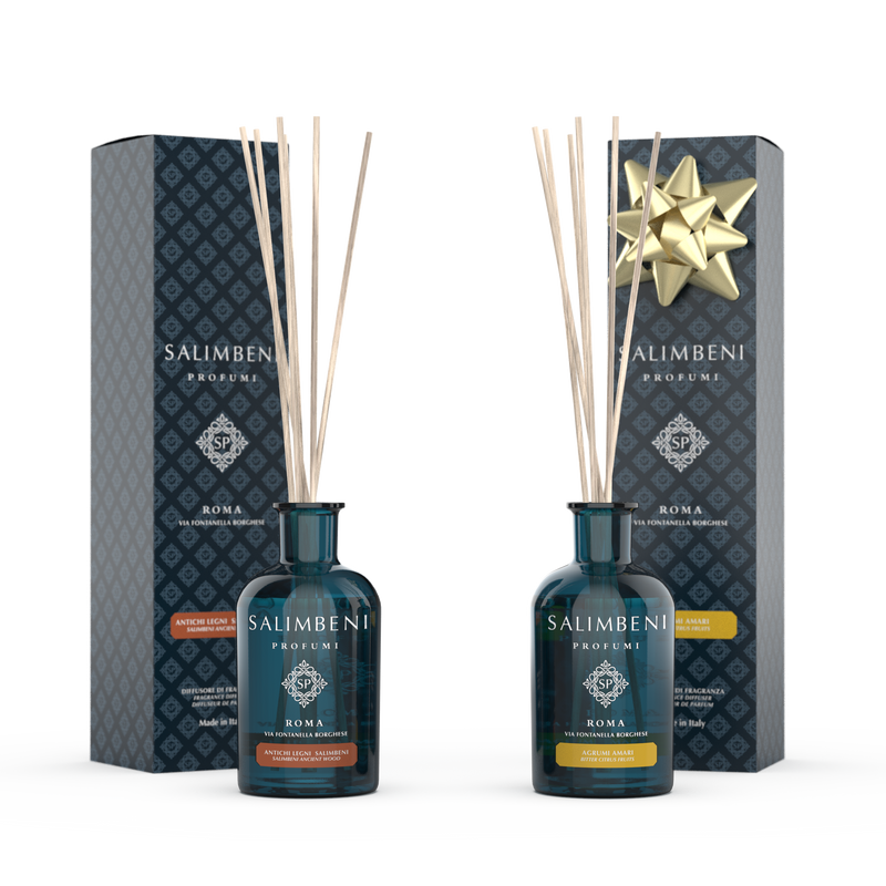 Salimbeni edle Hölzer 100 ml + 100-ml-Duftstäbchen Ihrer Wahl als PROBENANGEBOT