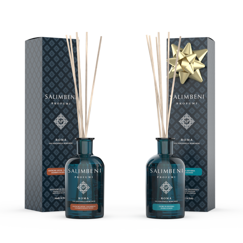 Salimbeni edle Hölzer 100 ml + 100-ml-Duftstäbchen Ihrer Wahl als PROBENANGEBOT