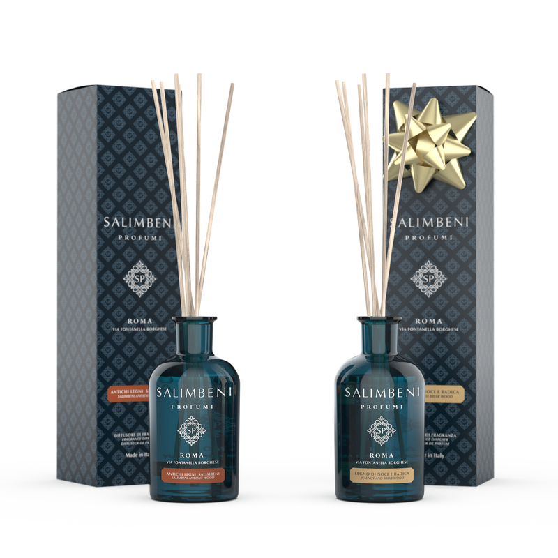 Salimbeni edle Hölzer 100 ml + 100-ml-Duftstäbchen Ihrer Wahl als PROBENANGEBOT