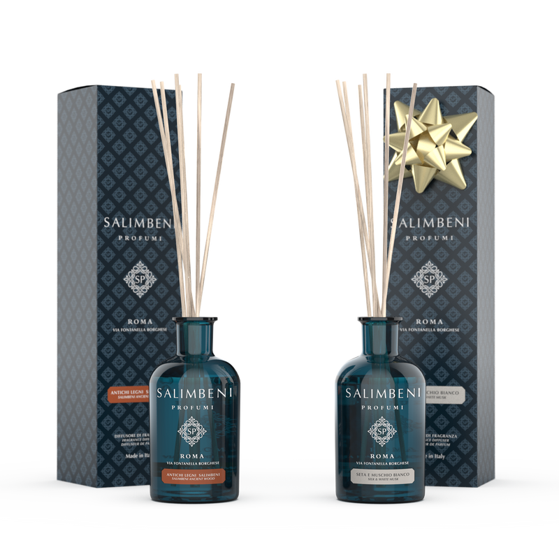 Salimbeni edle Hölzer 100 ml + 100-ml-Duftstäbchen Ihrer Wahl als PROBENANGEBOT