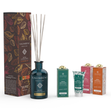 250ml Duftstäbchen Ihrer Wahl + drei 50ml parfümierte Hand- und Körpercremes als kostenlose Probe (Bergamotte Elixier + Verzauberung des Bernsteins + Gewürze von Byzanz)