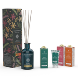 250ml Duftstäbchen Ihrer Wahl + drei 50ml parfümierte Hand- und Körpercremes als kostenlose Probe (Bergamotte Elixier + Verzauberung des Bernsteins + Gewürze von Byzanz)