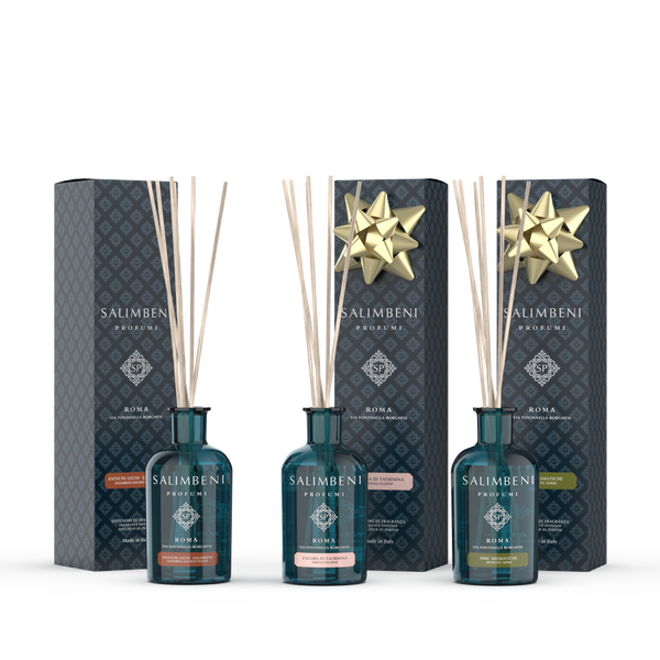 Salimbeni edle Hölzer 100 ml+ Orangenblüte aus Taormina 100 ml als kostenlose Probe + Aromatische Kräuter 100 ml als kostenlose Probe