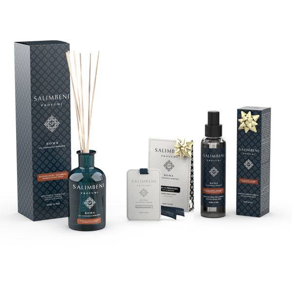 250ml Salimbeni edle Hölzer + Duftkarten für den Kleiderschrank (3 Stück) als kostenlose Probe + 150 ml Raumspray - Salimbeni edle Hölzer als kostenlose Probe