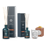 250 ml Duftstäbchen (Duft nach Wahl) + 100 ml Duftstäbchen (mit demselben Duft) + 190 g Duftkerze GRATIS (mit demselben Duft)