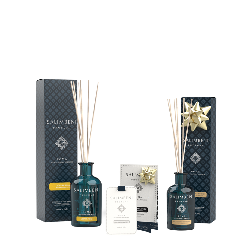 250-ml-Duftstäbchen nach Ihrer Wahl + Duftkarten für den Kleiderschrank Leinen im Frühling  (3 Stück) als Probenangebot + Walnuss- und Wurzelholz 100 ml als kostenlose Probe