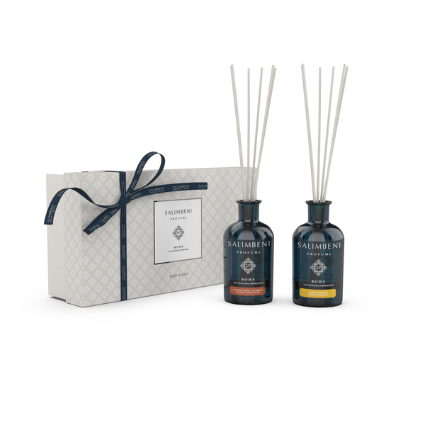 Geschenkbox Ihrer Wahl  (100 ml Salimbeni Edle Hölzer + 100 ml Duftstäbchen Ihrer Wahl)