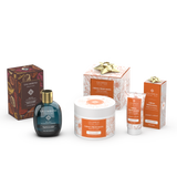 100ml Eau de Parfum Ihrer Wahl + 200ml parfümierte Hand- und Körpercreme als kostenlose Probe + 50ml parfümierte Hand- und Körpercreme als kostenlose Probe