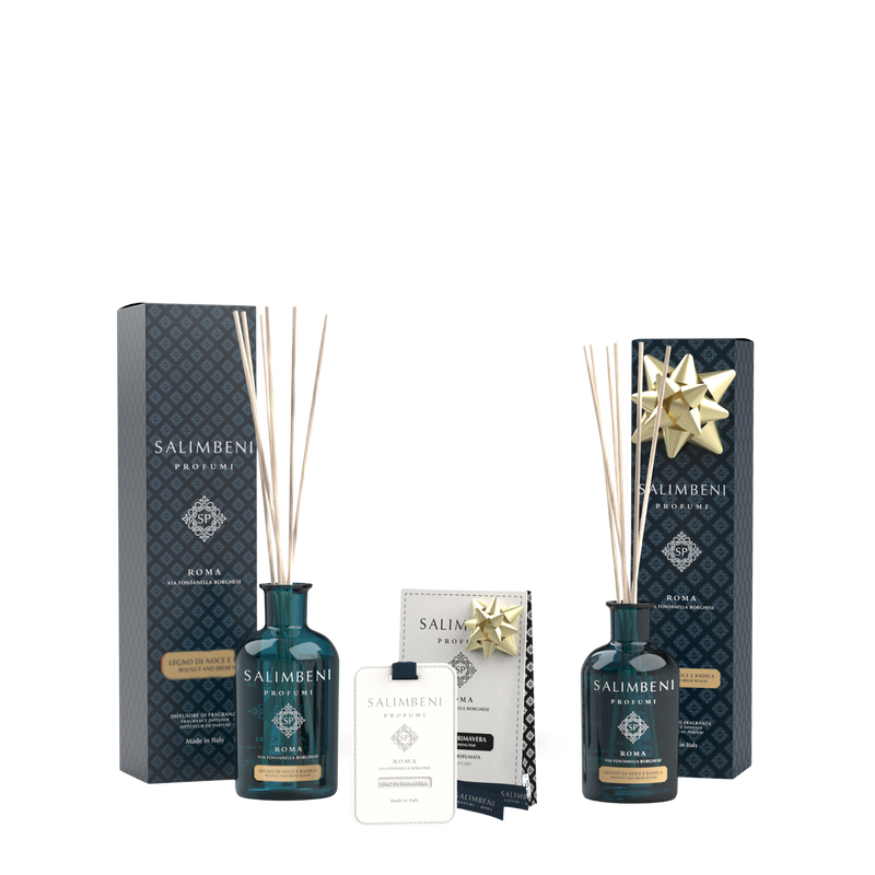 250-ml-Duftstäbchen nach Ihrer Wahl + Duftkarten für den Kleiderschrank Leinen im Frühling  (3 Stück) als Probenangebot + Walnuss- und Wurzelholz 100 ml als kostenlose Probe