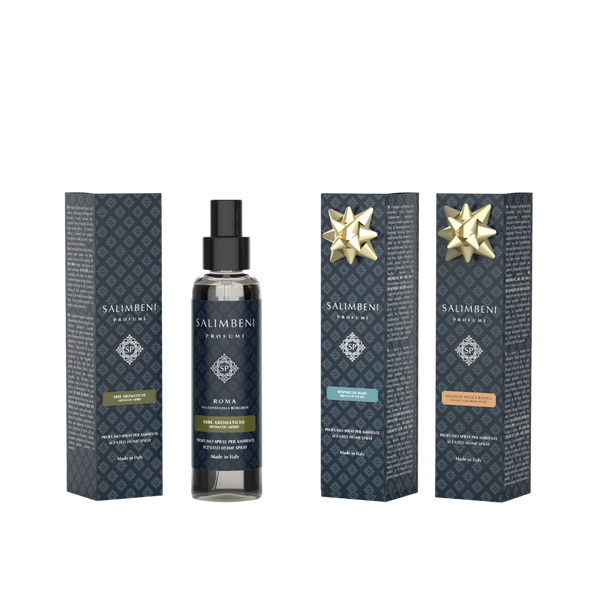 3  150ml Raumsprays (Aromatische Kräuter 100 ml als kostenlose Probe + Meeresbrise  als kostenlose Probe  + Walnuss- und Wurzelholz 100 ml als kostenlose Probe)