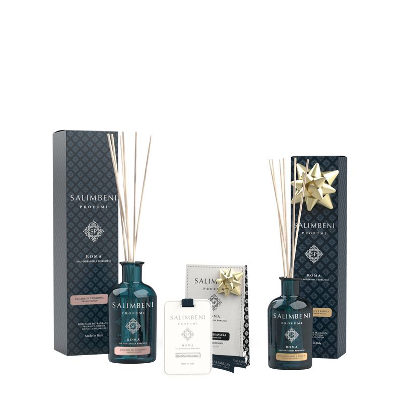 250-ml-Duftstäbchen nach Ihrer Wahl + Duftkarten für den Kleiderschrank Leinen im Frühling  (3 Stück) als Probenangebot + Walnuss- und Wurzelholz 100 ml als kostenlose Probe