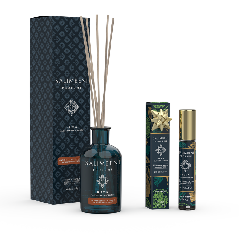 Salimbeni edle Hölzer 100 ml + 15-ml-Eau de Parfum Ihrer Wahl als Probenangebot