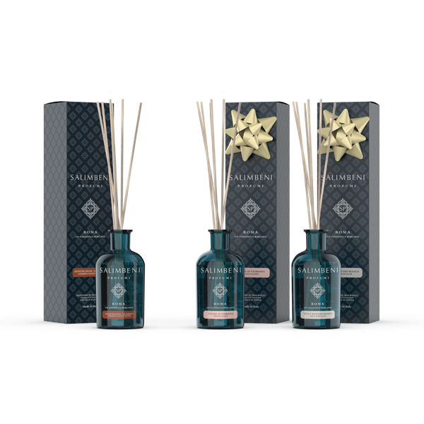 Salimbeni edle Hölzer 100ml+ Orangenblüte aus Taormina 100 ml als kostenlose Probe + Seide und weißer Moschus 100 ml als kostenlose Probe