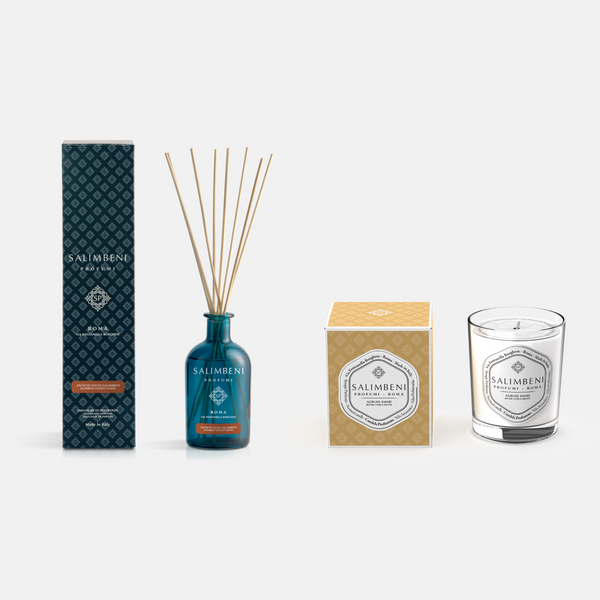 Salimbeni Edle Hölzer 250 ml + Duftkerze - Bittere Zitrusfrüchte als PROBENANGEBOT