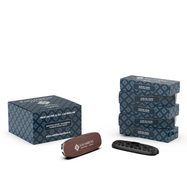 Autoduft holz - Salimbeni edle Hölzer + 5 Nachfüllungen für den Autoduft Ihrer Wahl