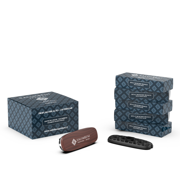 Autoduft holz - Salimbeni edle Hölzer + 5 Nachfüllungen für den Autoduft Ihrer Wahl